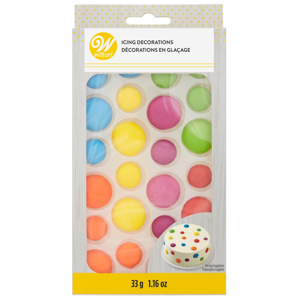 Wilton Royal Icing Assorted Dots 24 Pc Party City