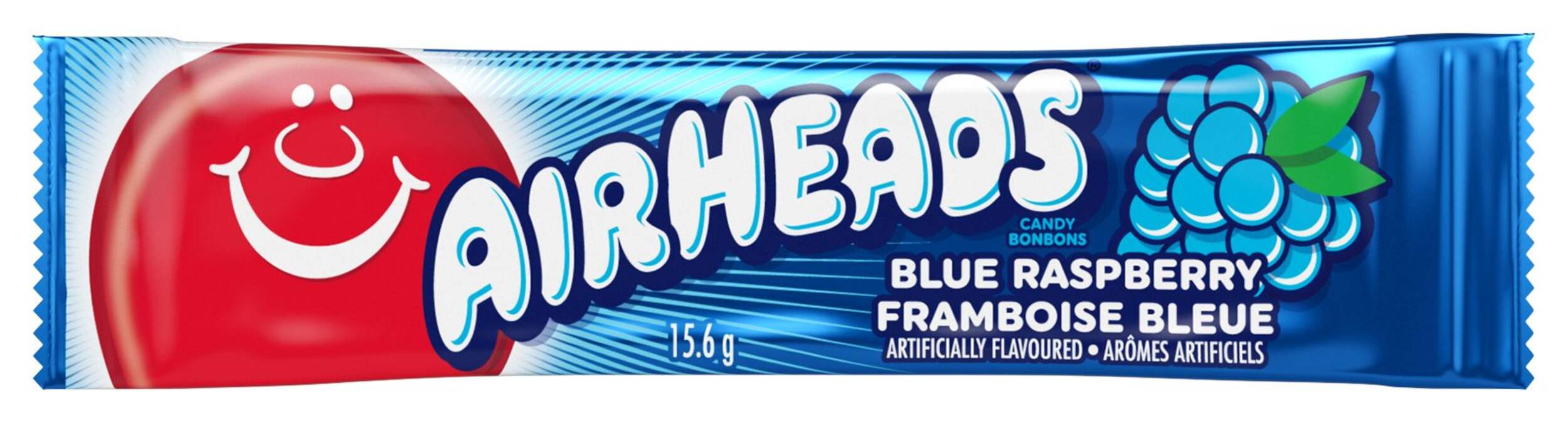 Airheads Single Bar Strips, Raspberry, Blue, 15.6-g, Chewy Candy, for ...