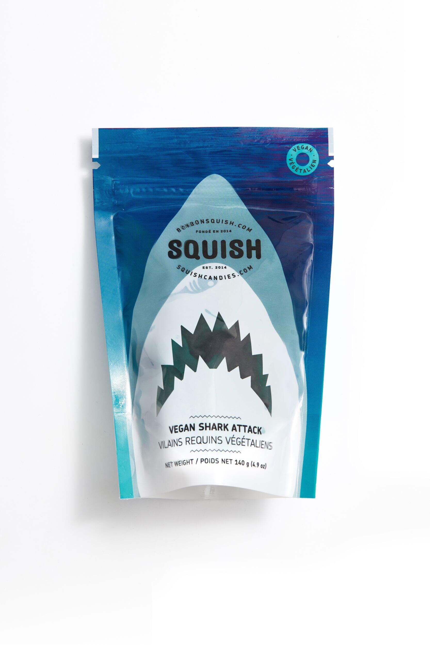 Shark Gummies, Blueberry, Blue, 140-g, Chewy Candy, for Birthday/Party Favour Front_Flat