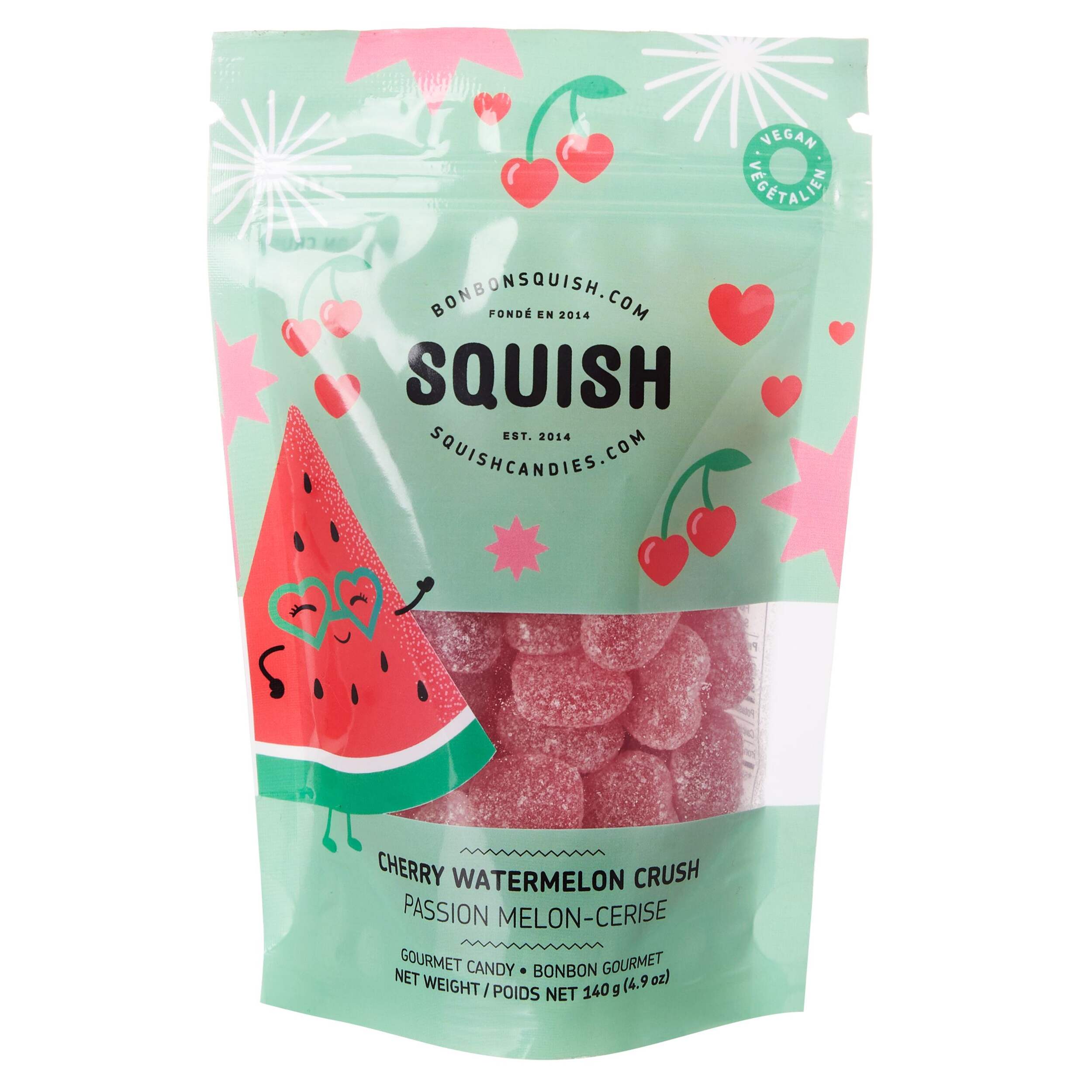 Squish Vegan Cherry Watermelon Crush, 140-g Front_Flat