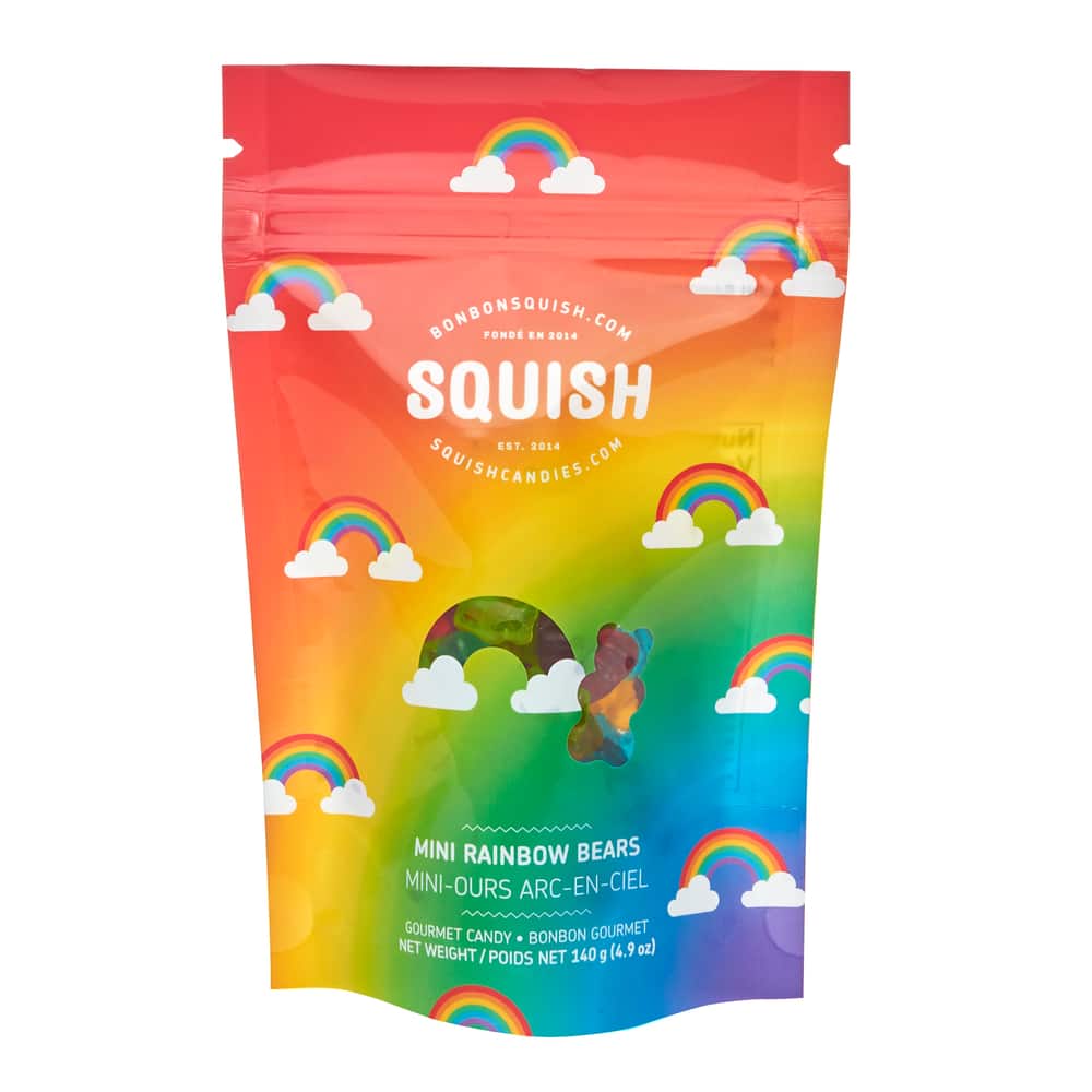 Squish Mini Rainbow Bears, 140-g | Party City