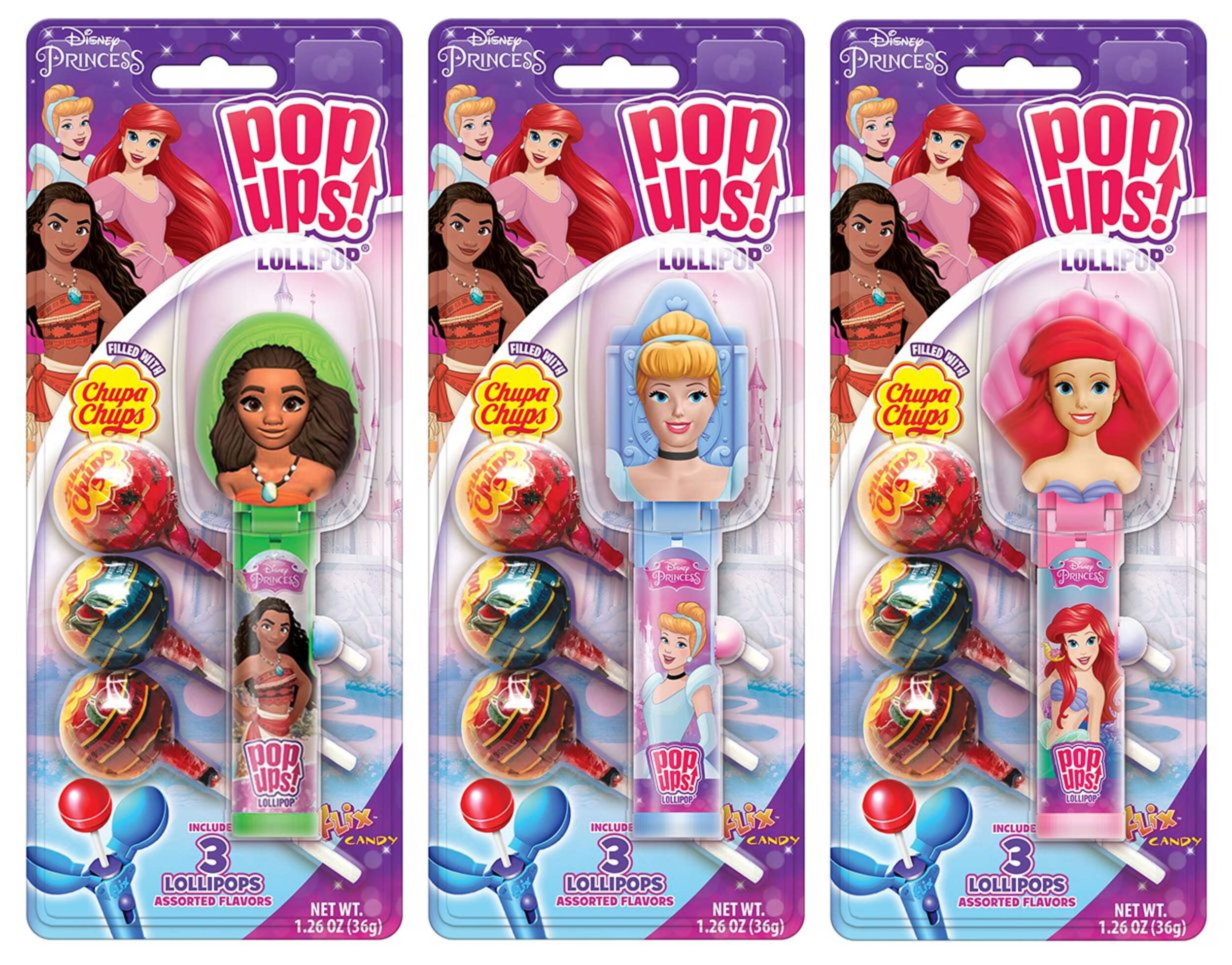 Disney Princess Pop Ups Lollipop, Assorted, 36-g | Party City