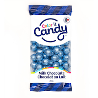 Colour It Candy Foil Chocolate Balls, Milk Chocolate, Blue, 250-g, for Birthday/Party Favour/Gender Reveal Front_Flat