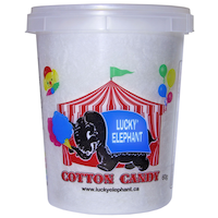 Lucky Elephant Maple Cotton Candy Floss, White, 60-g, for Birthday/Party Favour Front_Flat