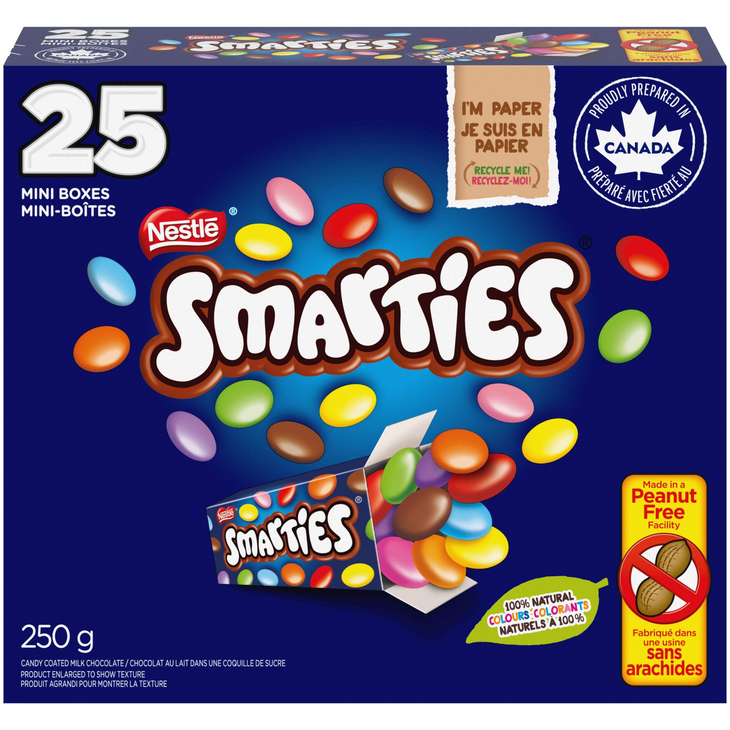Nestle Smarties Box, Milk Chocolate, Multi-Coloured, 25-pk, for Birthday/Party Favour/Halloween Front_Flat