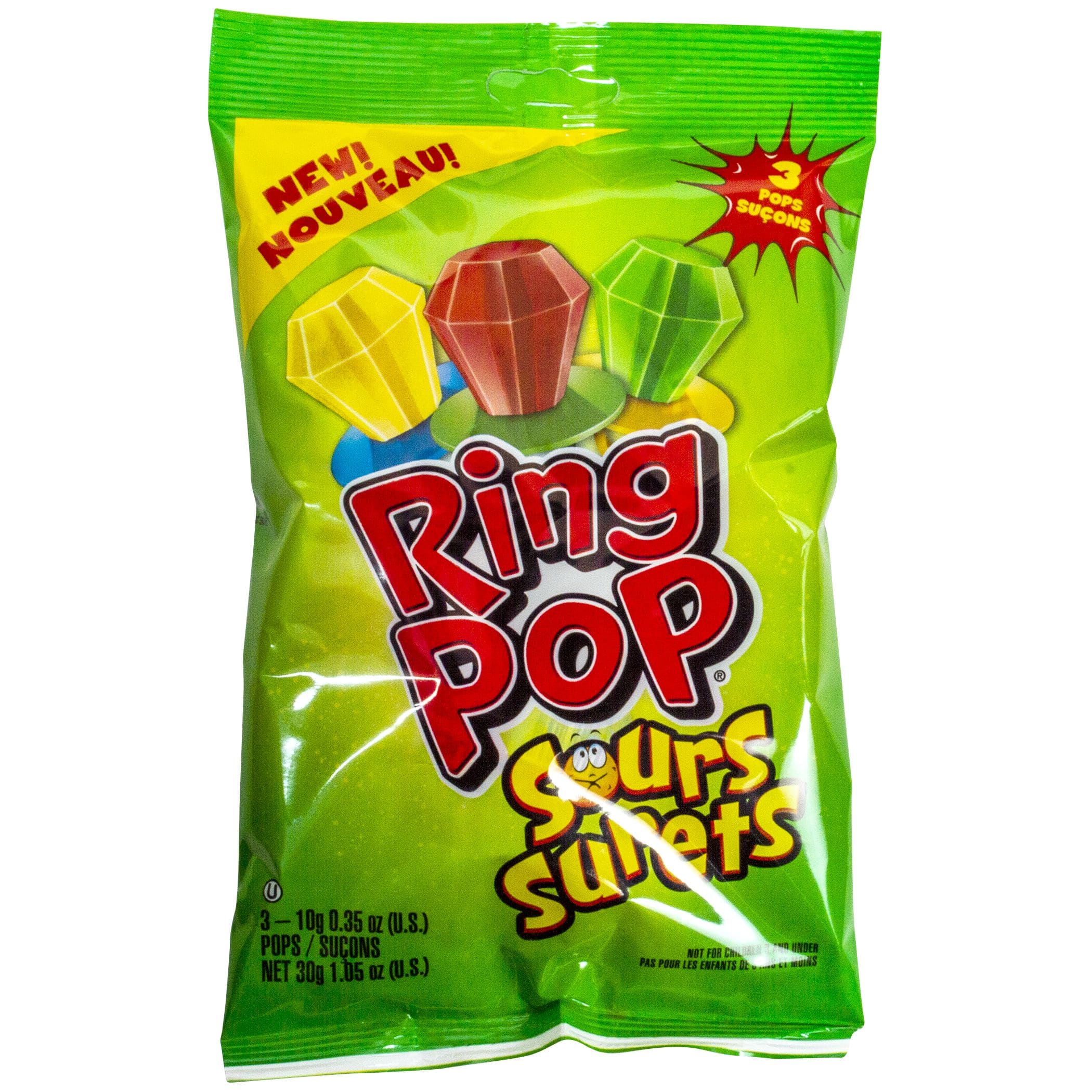 Topps Sour Ring Pop, 3-pk | Party City