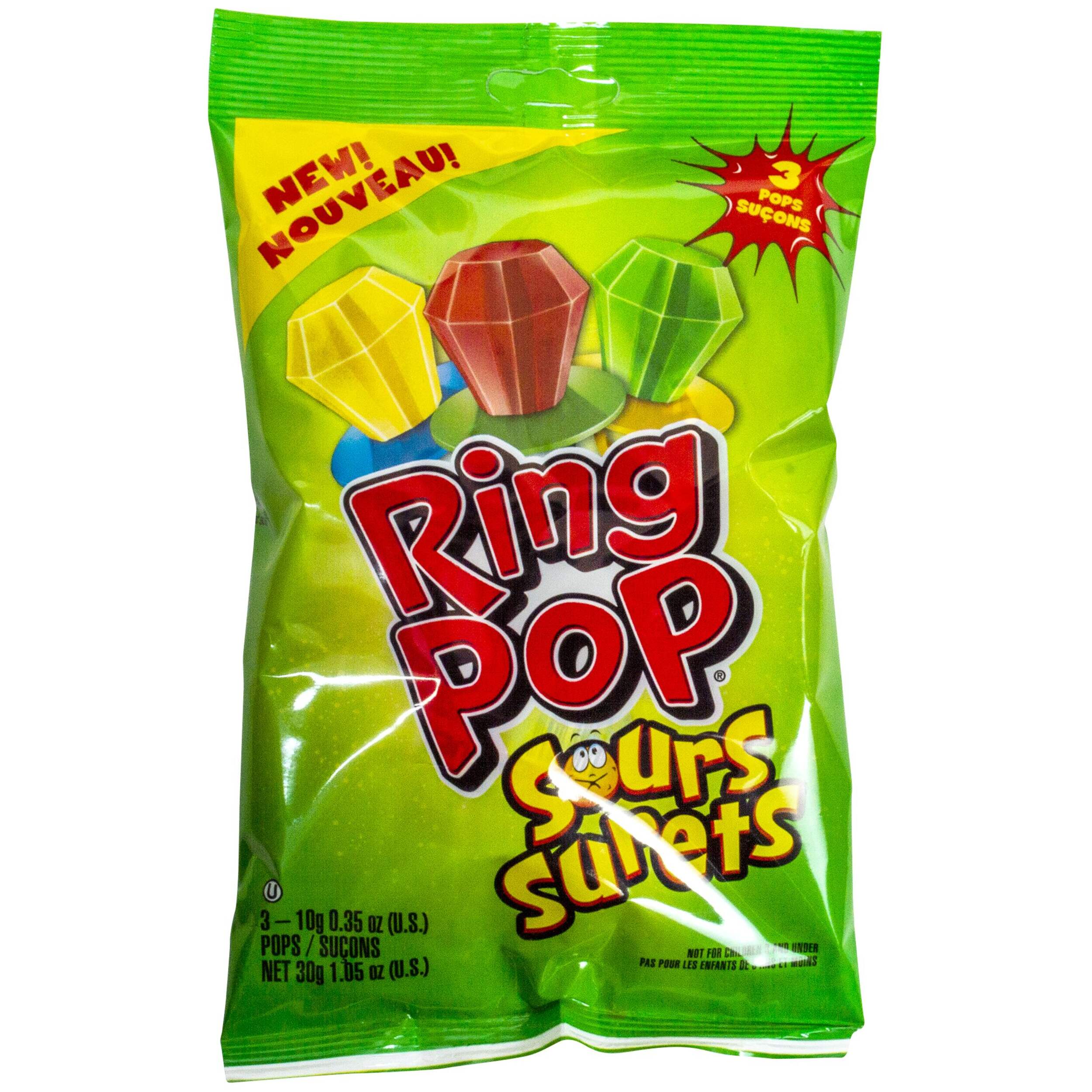 Sucette sûre Topps Ring Pop, paq. 3 Front_Flat