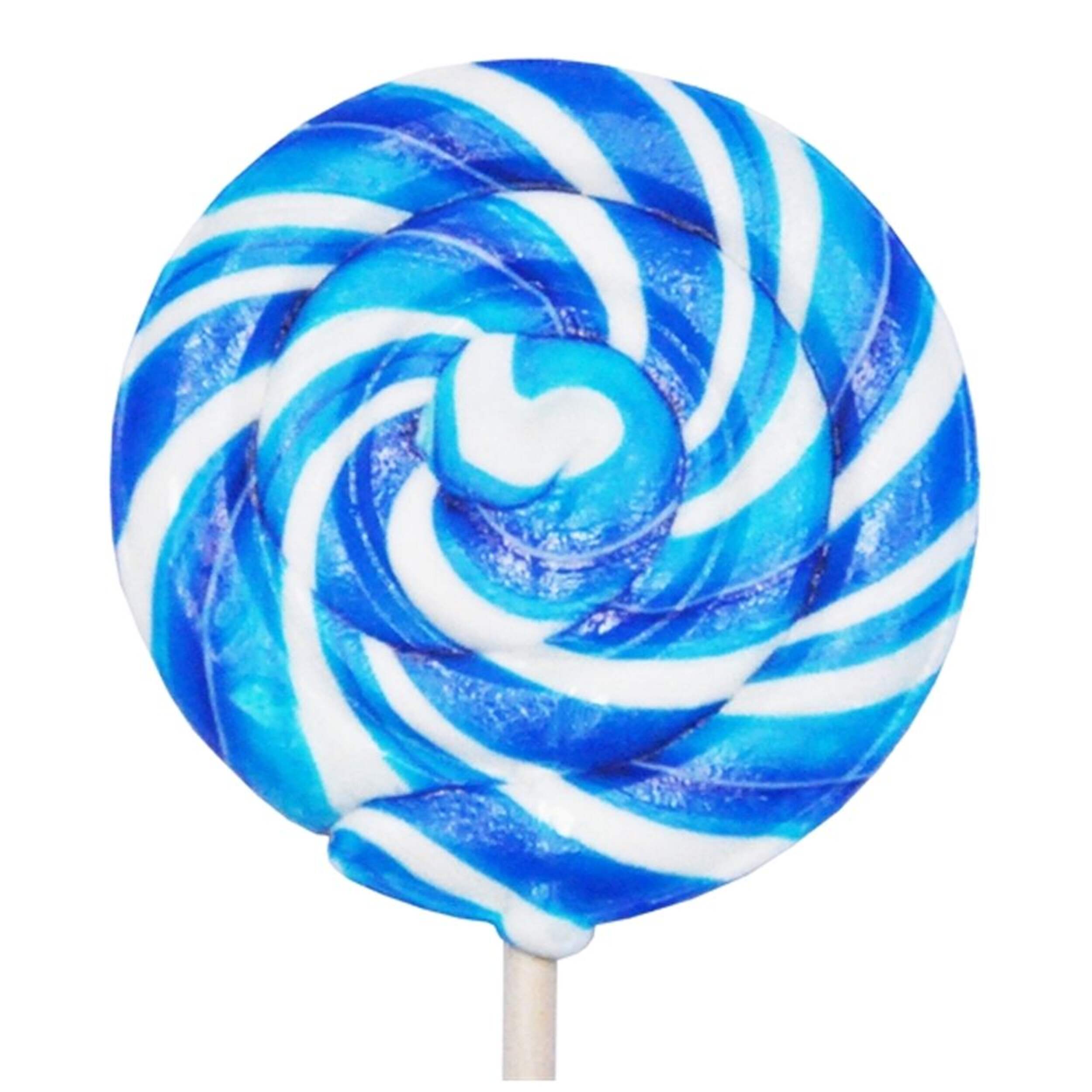 Swirl Lollipop, Blueberry Swirl Lollipop, Blue/White, 65-g, Hard Candy, for Birthday/Party Favour Front_Flat