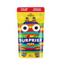Surprise Bag Candy & Toys, Rockets/Ring Pop/Tootsie Roll/Nerds, Multi-Coloured, 80-g, for Birthday/Party Favour Front_Flat