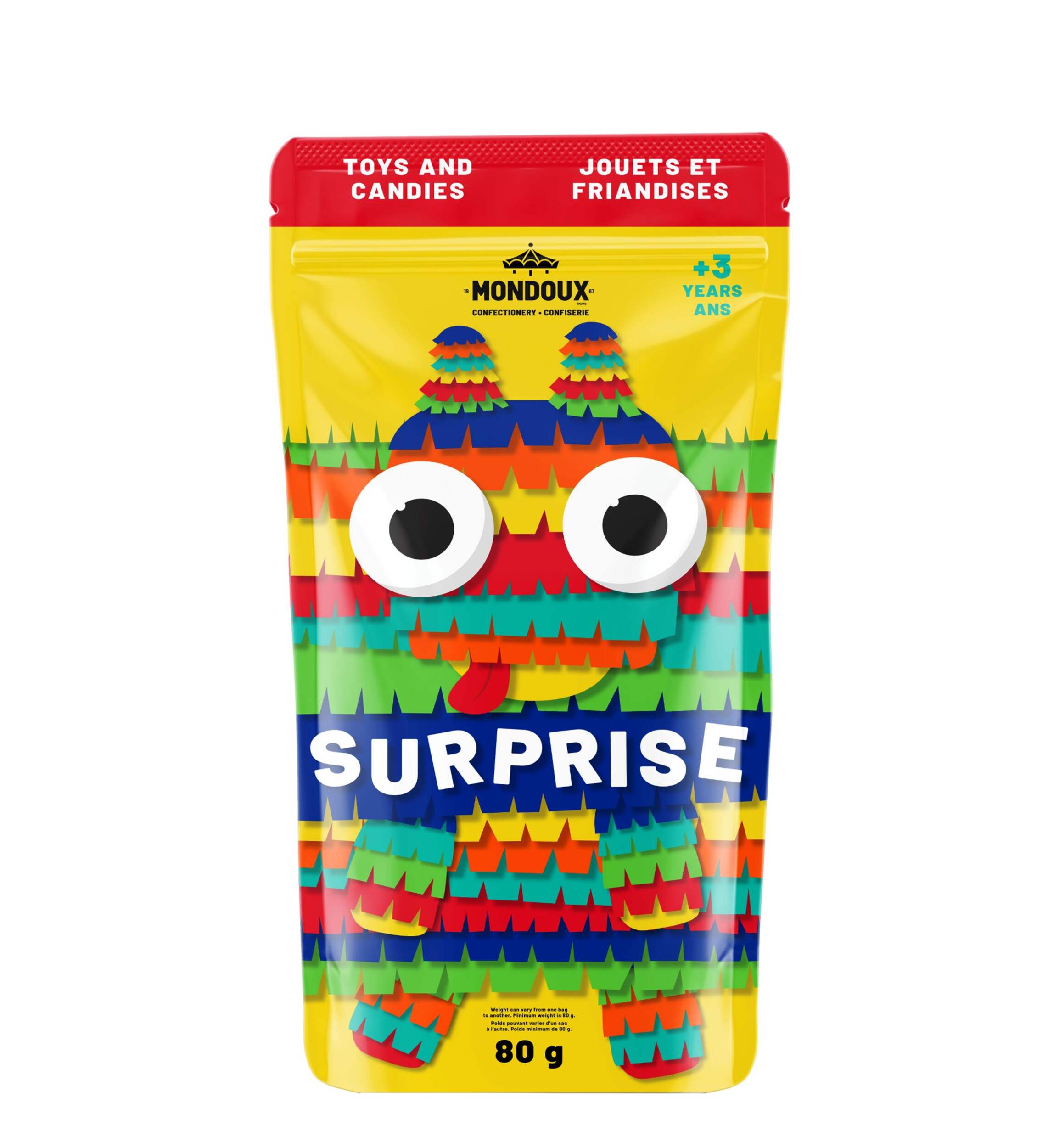 Surprise Bag Candy & Toys, Rockets/Ring Pop/Tootsie Roll/Nerds, Multi-Coloured, 80-g, for Birthday/Party Favour Front_Flat