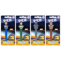 Disney Marvel Avengers Eternals PEZ Dispenser, Lemon, Multi-Coloured, 16-g, Hard Candy, for Birthday/Party Favour Front_Flat