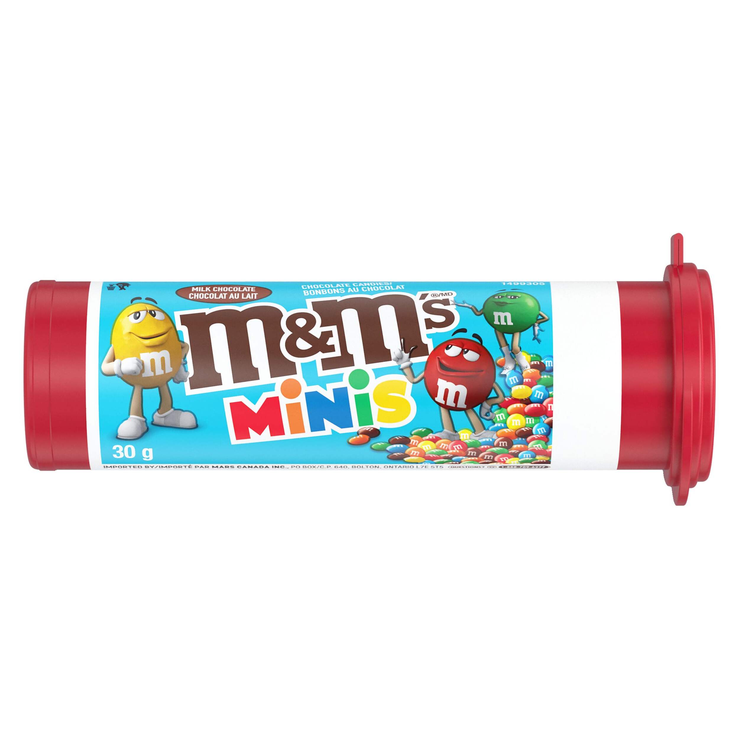 M&M's Minis Tube, Milk Chocolate, Multi-Coloured, 30-g, for Birthday/Party Favour Front_Flat