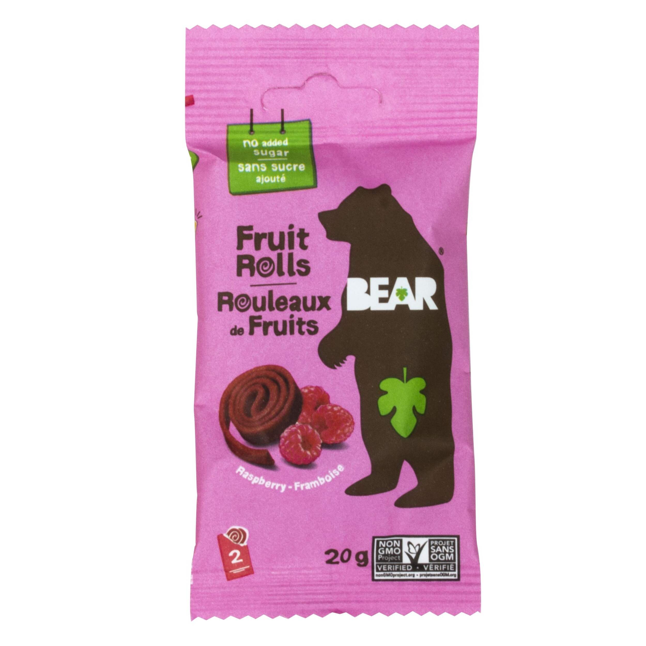 Rouleaux aux fruits Bear, framboise, 20 g Front_Flat