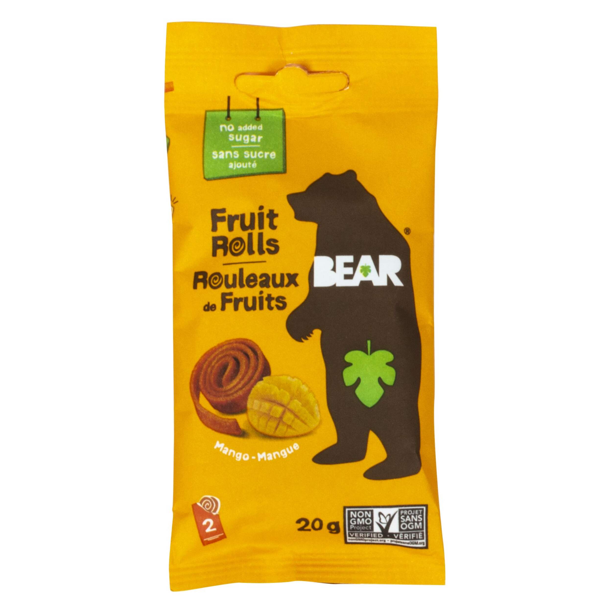 Bear Mango Fruit Rolls, 20-g Front_Flat