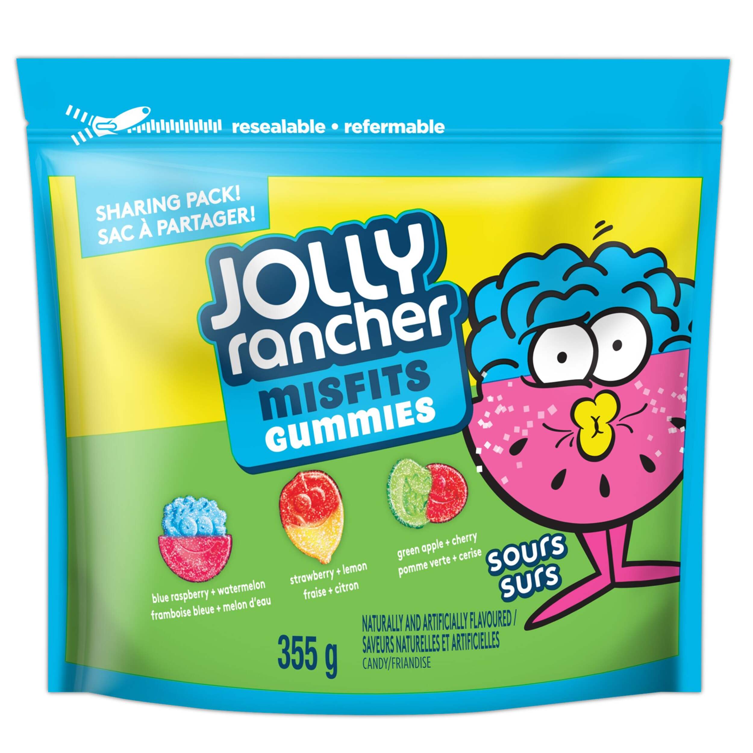 Bonbons surs Jolly Rancher Misfits Hershey, 355 g Front_Flat