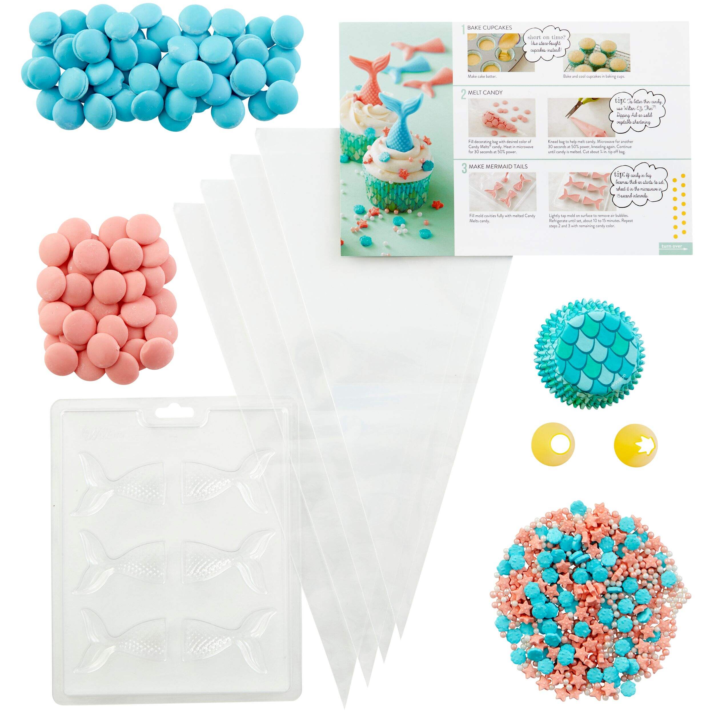 Wilton Mermaid Cupcake Decorating Kit Composite_or_Mixed