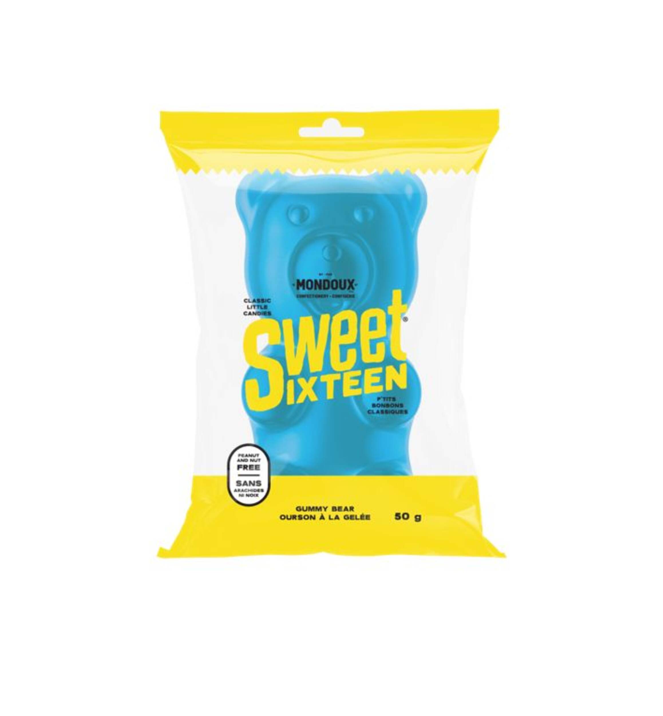 Giant Gummy Bear, Assorted Fruits, Blue, 50-g, Chewy Candy, for Birthday/Party Favour Front_Flat