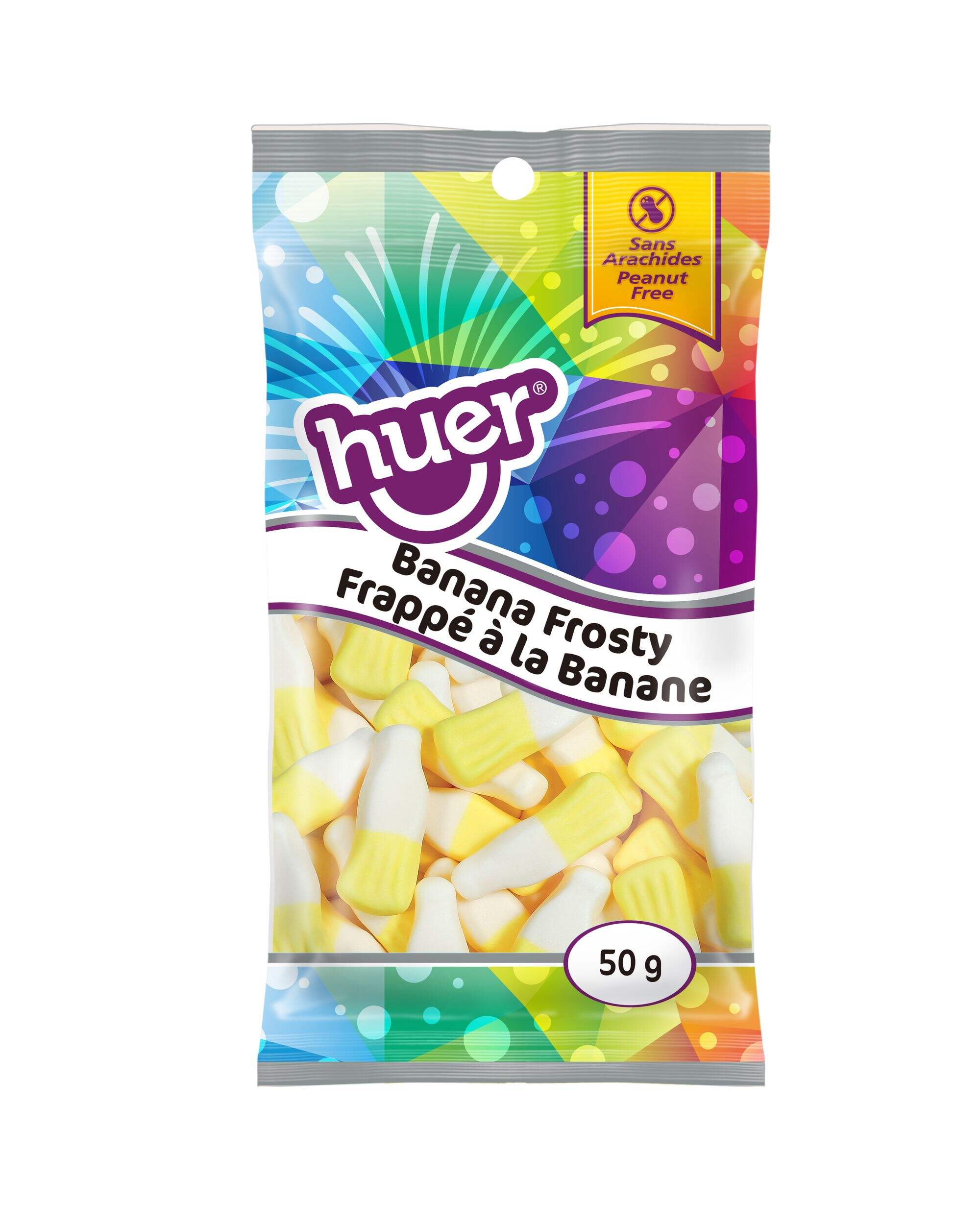 Bananes gélifiées glacées Huer, 50 g Front_Flat