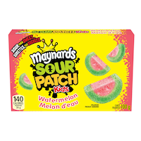 Maynards Sour Patch Kids Watermelon Gummy Candy Box, Red/Green, 100-g, Chewy Candy, for Birthday/Party Favour