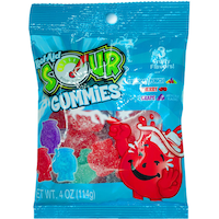 Kool-Aid Sour Gummies, Tropical Punch/Cherry/Grape, Multi-Coloured, 11-g, Chewy Candy, for Birthday/Party Favour Front_Flat