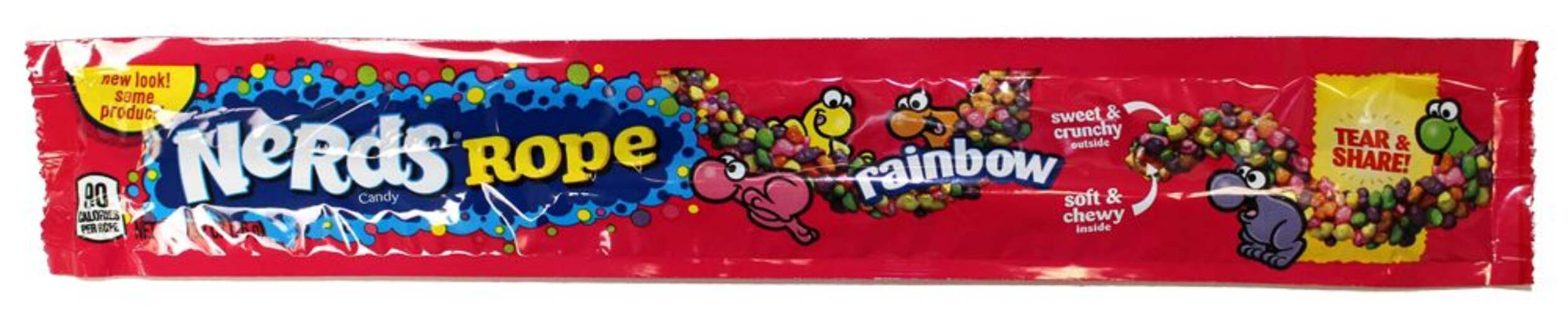 Nerds Rope Gummy, Assorted Fruits, Multi-Coloured, 26-g, Chewy Candy, for Birthday/Party Favour Candy Front_Flat