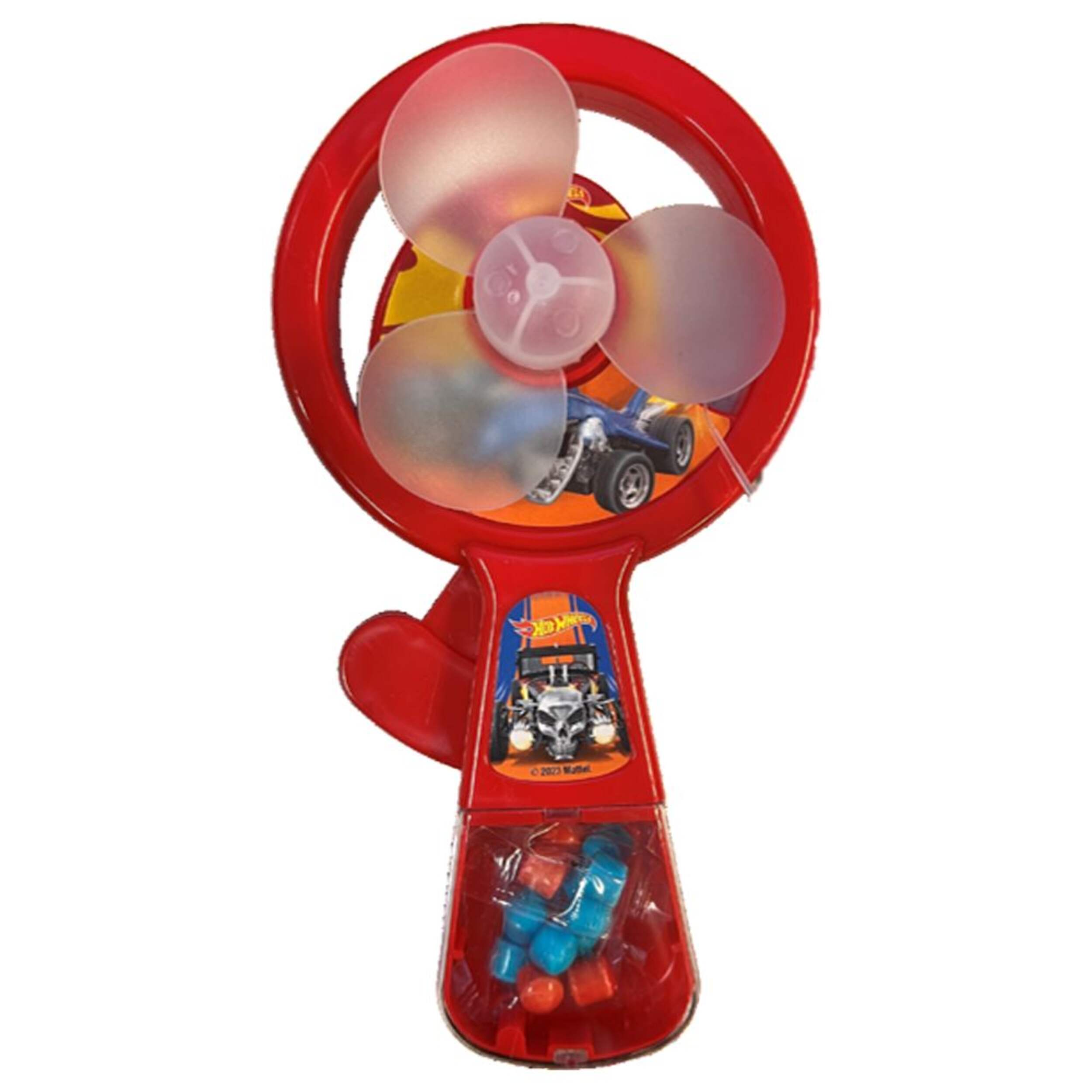 Mattel Hot Wheels Candy Fan, Assorted Fruits, Red, 6-g, Hard Candy, for Birthday/Party Favour Front_Flat