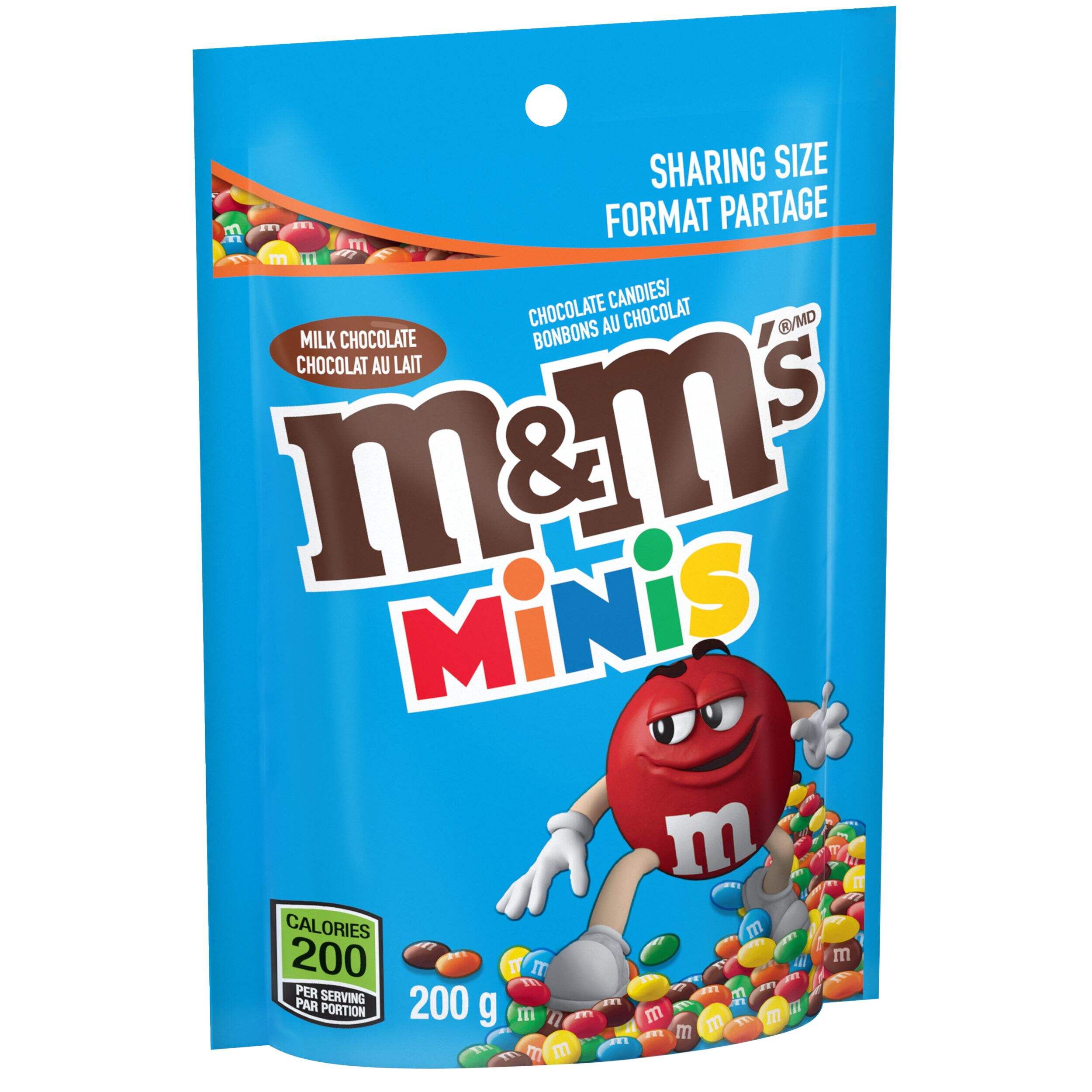 M&M's Minis Sharing Size Bag, Milk Chocolate, Multi-Coloured, 200-g, for Birthday/Party Favour Front_Flat