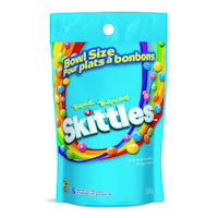 Skittles Tropical Fruit Candies, Assorted Fruits, Multi-Coloured, 320-g, Chewy Candy, for Birthday/Party Favour Front_Flat