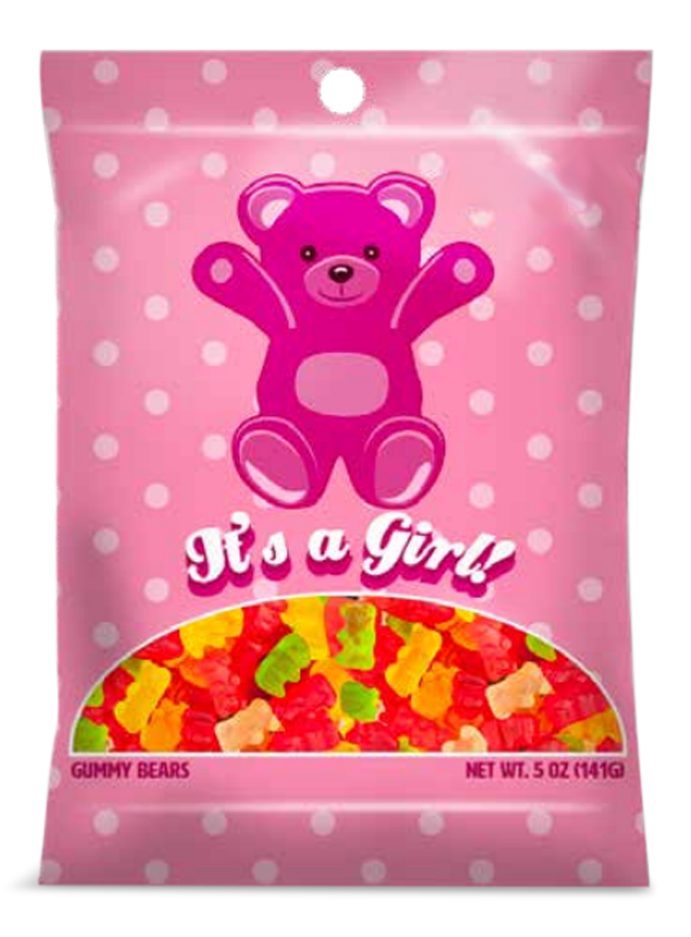 Its A Girl Gummy Bears Candy 142 G Party City 3208