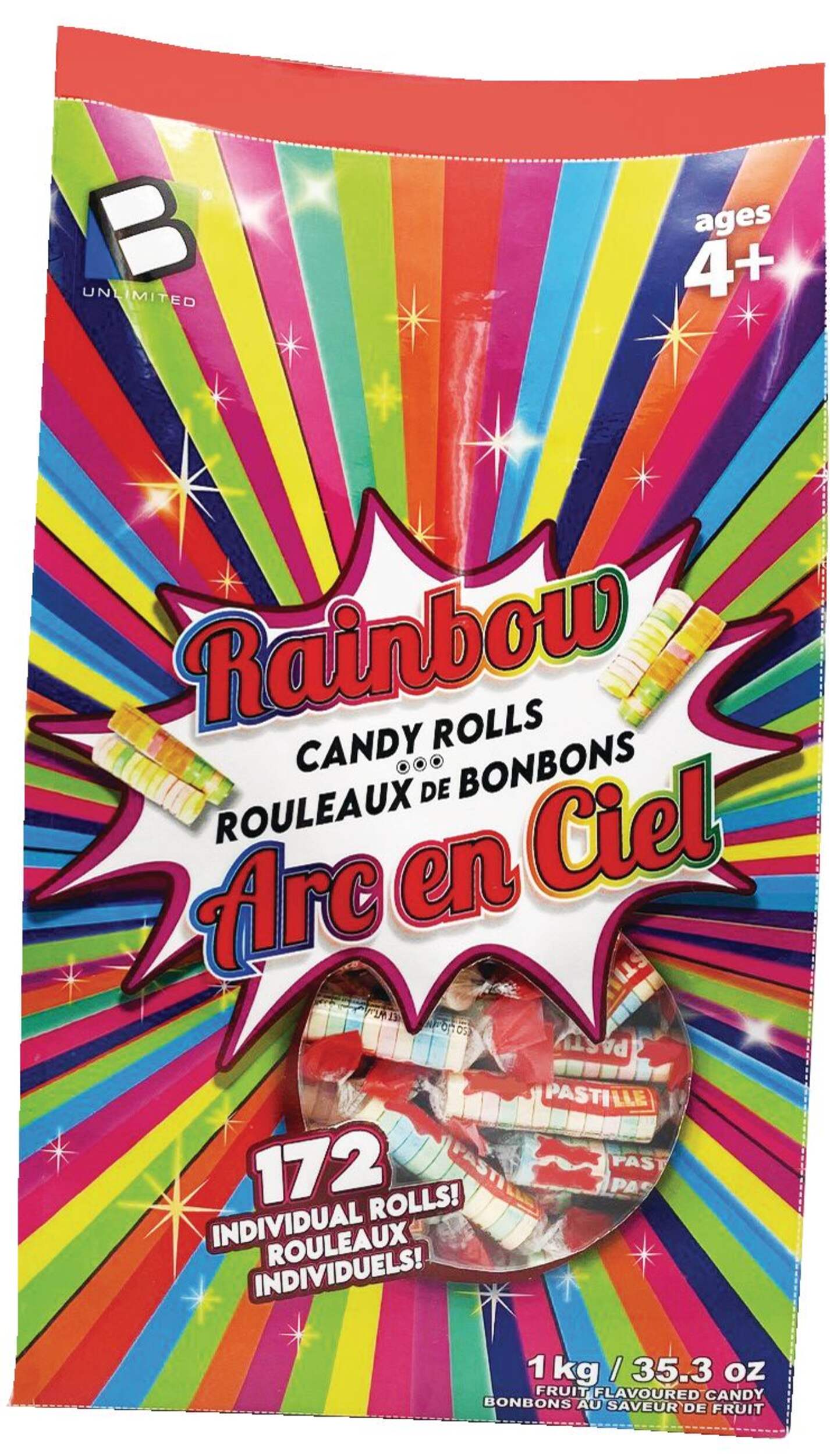 Rainbow Candy Roll, 172-pc Front_Flat