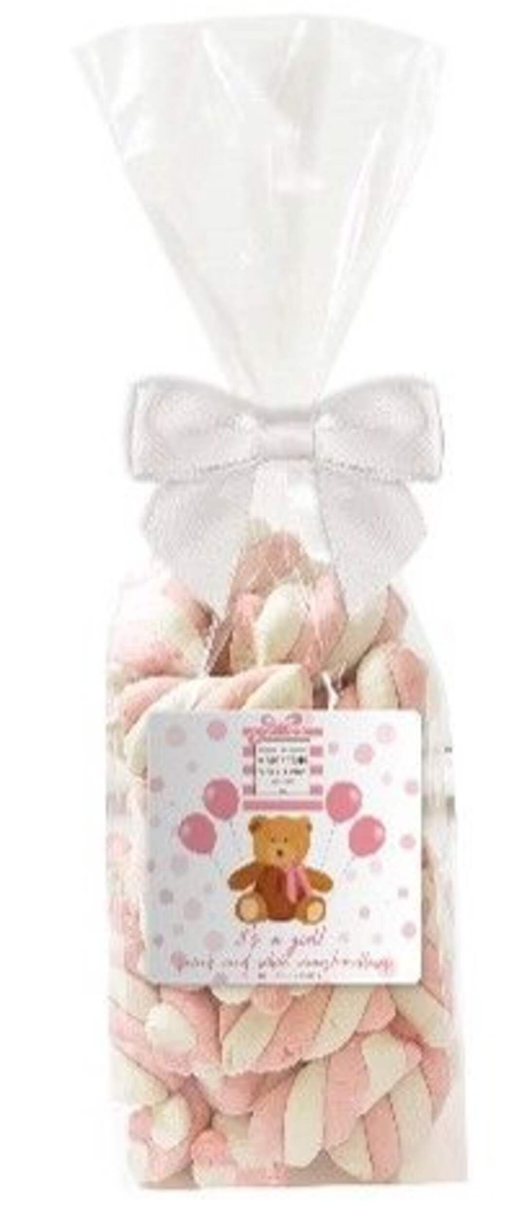 Pink & White Marshmallow Twists Candy, 198-g Front_Flat