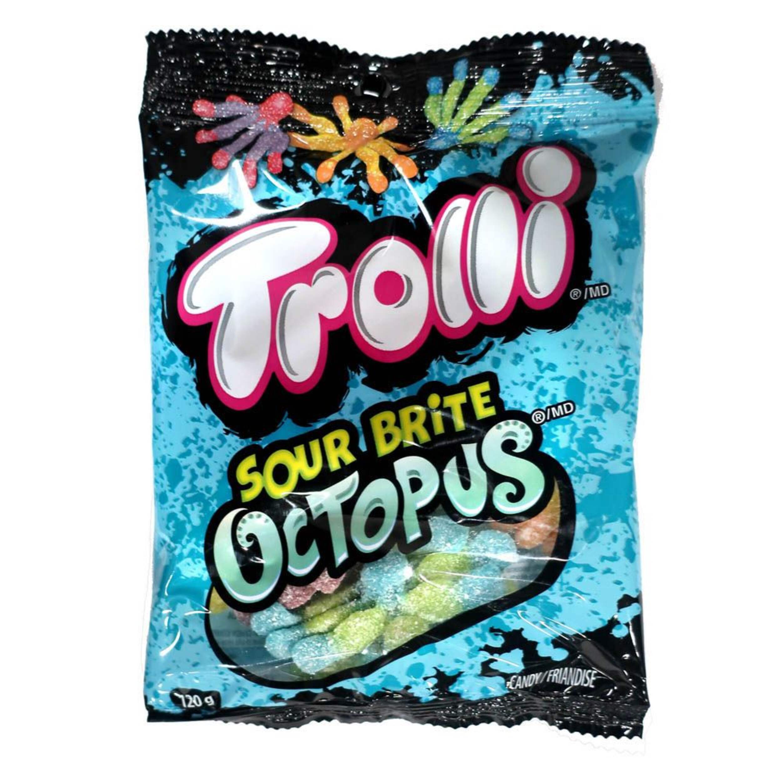 Trolli Sour Brite Octopus Gummy Candy, 120-g Front_Flat