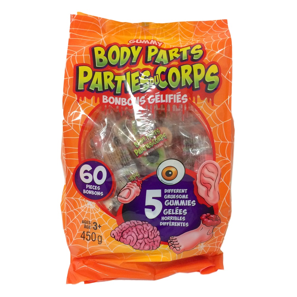 Body Parts Halloween Gummy Candy, 60ct Party City