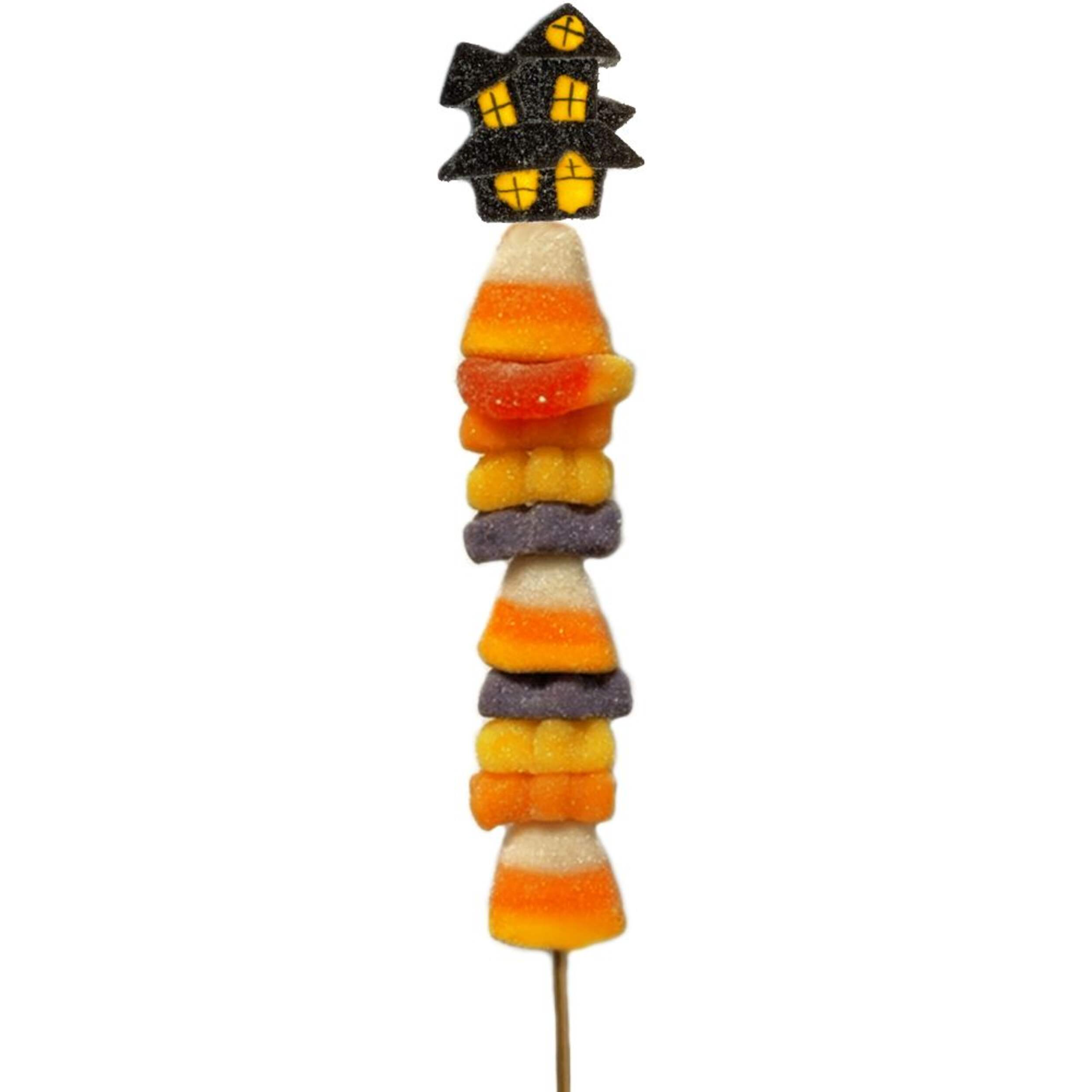 Frankenstein Gummy Candy Skewer, Tangy, Multi-Coloured, 70-g, Candy for Halloween Front_Flat
