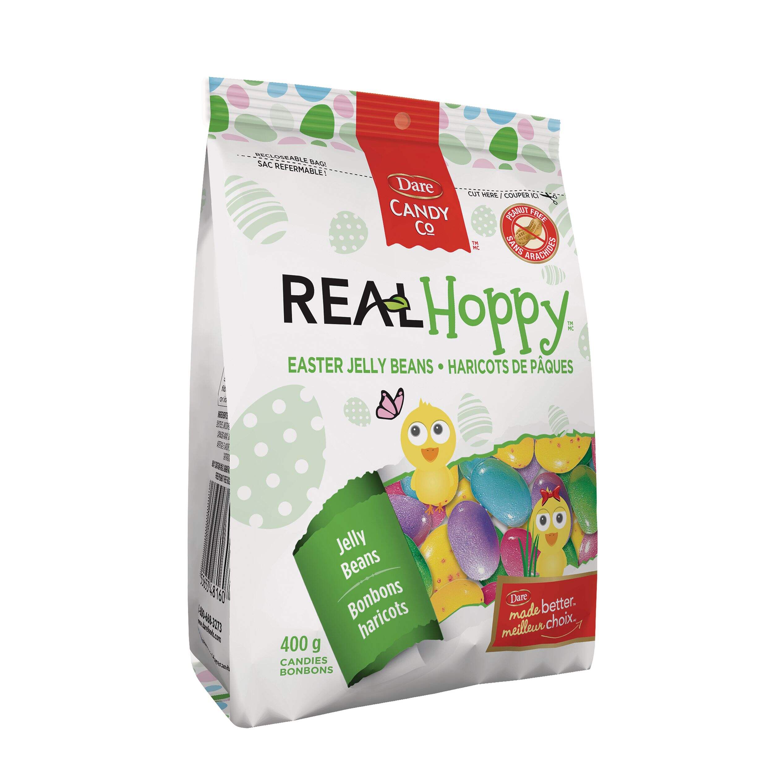 Dare Real Hoppy Easter Jelly Beans, 400-g Front_Angled_Right