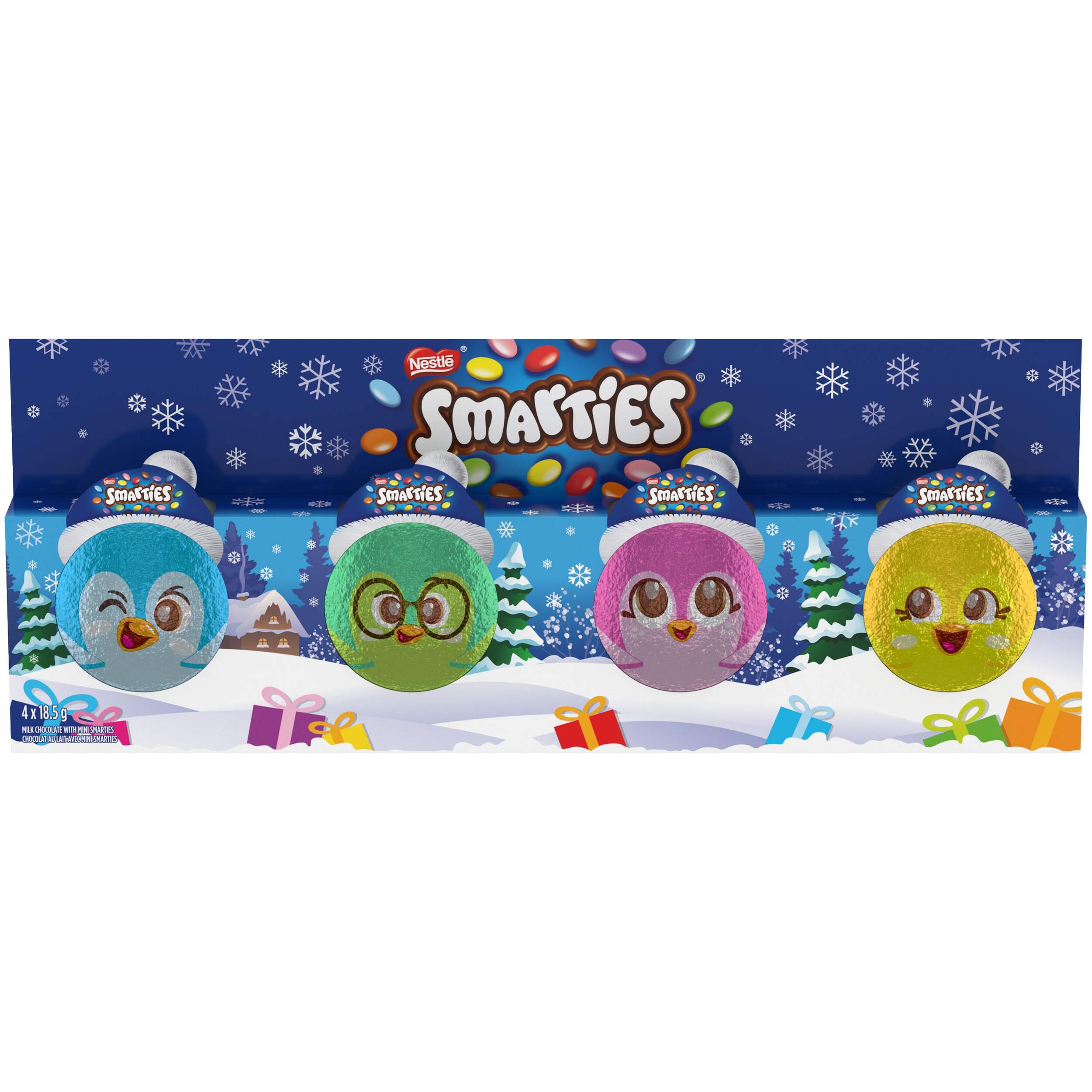 Pingouins en chocolat creux Smarties, paq. 4 Front_Elevated