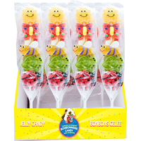 Lady Bug & Bumble Bee Jelly Spring Kabobs, Assorted Fruits, Multi-Coloured, 60-g, Chewy Candy, Assorted Fruit Candy, For Easter/Spring Front_Flat