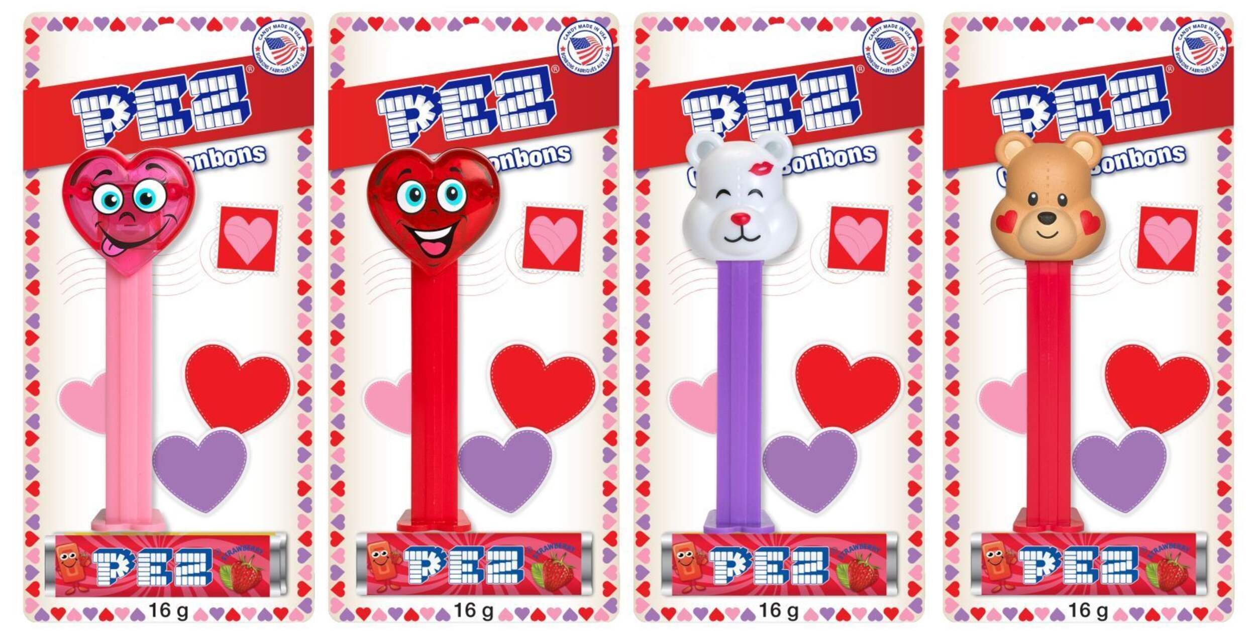 PEZ Valentine Candy Dispenser, 16-g Front_Flat