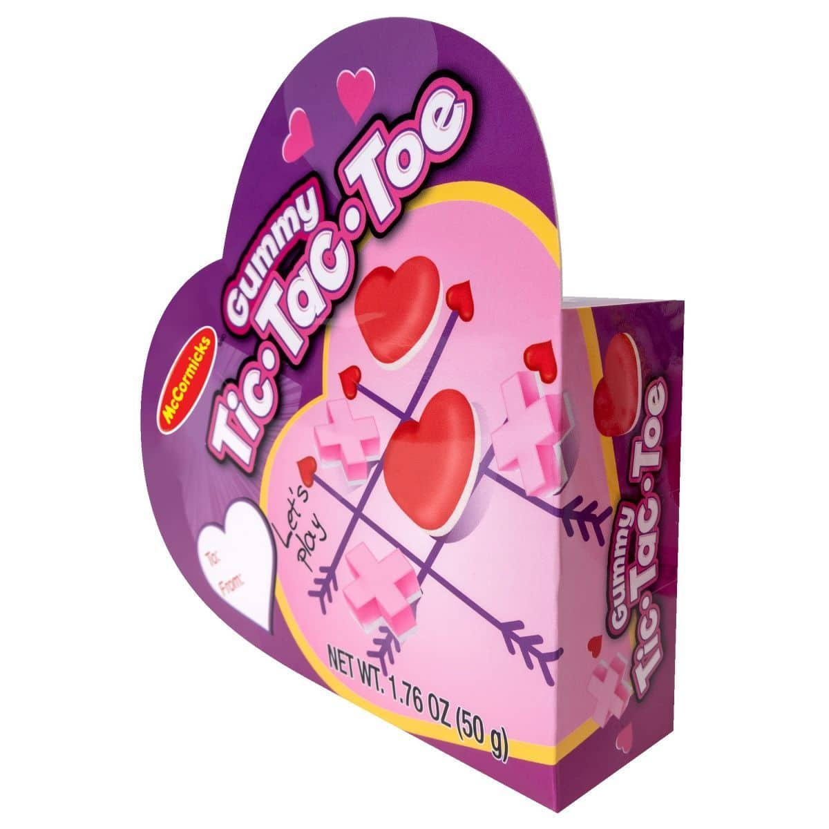 Tic Tac Toe Gummy Candy in Heart Box, 50-g | Party City