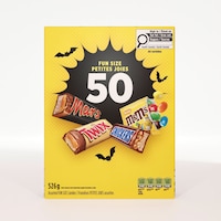 Assorted Mini Snickers/Twix/M&M/Mars, Milk Chocolate, Multi-Coloured, 601-g, 50-pk,  Halloween Candy Front_Flat