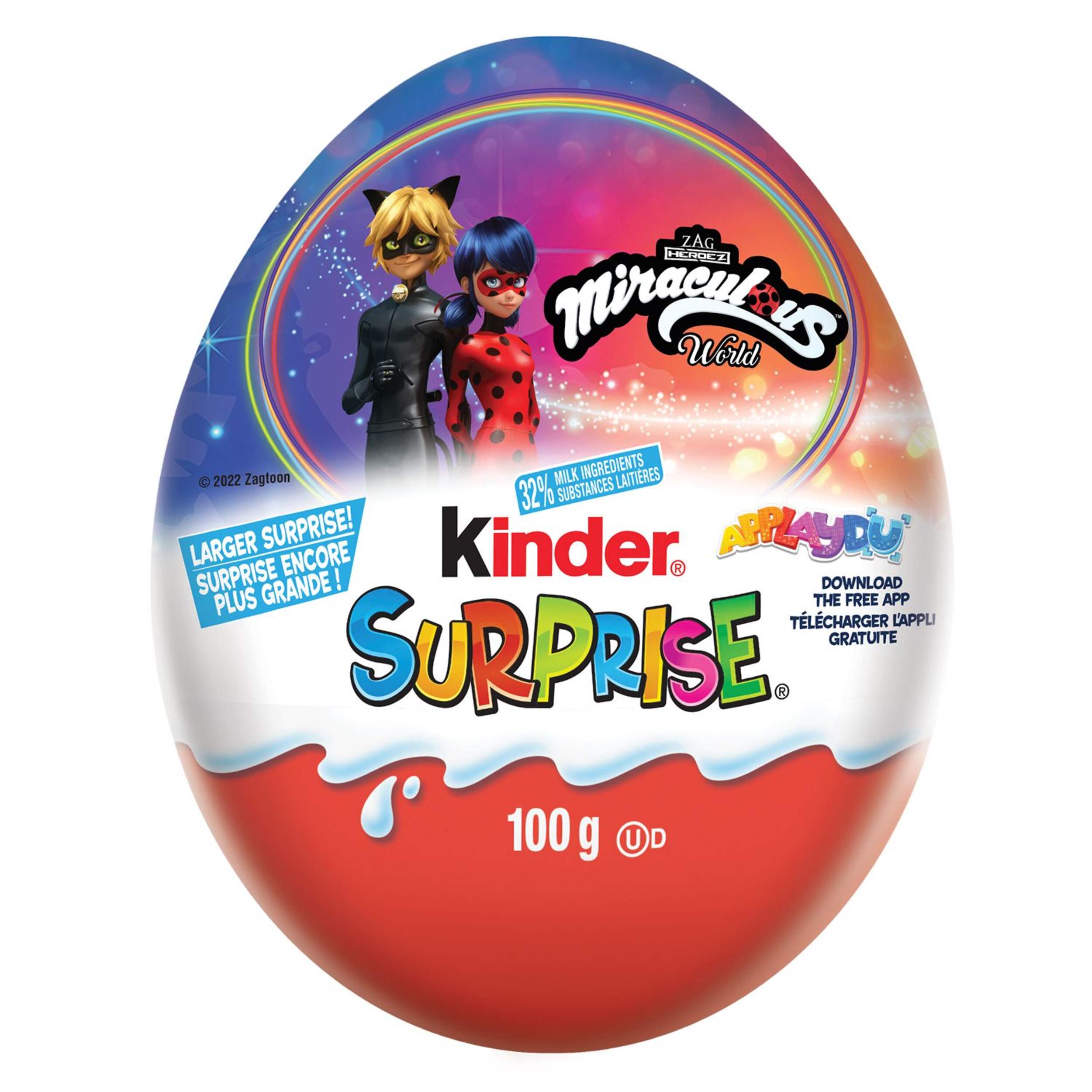 Kinder Surprise Easter Egg, Pink, 100-g Front_Flat
