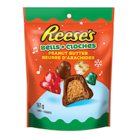 Cloches de chocolat au lait au beurre d'arachide Reese des Fêtes, 161 g Front_Flat