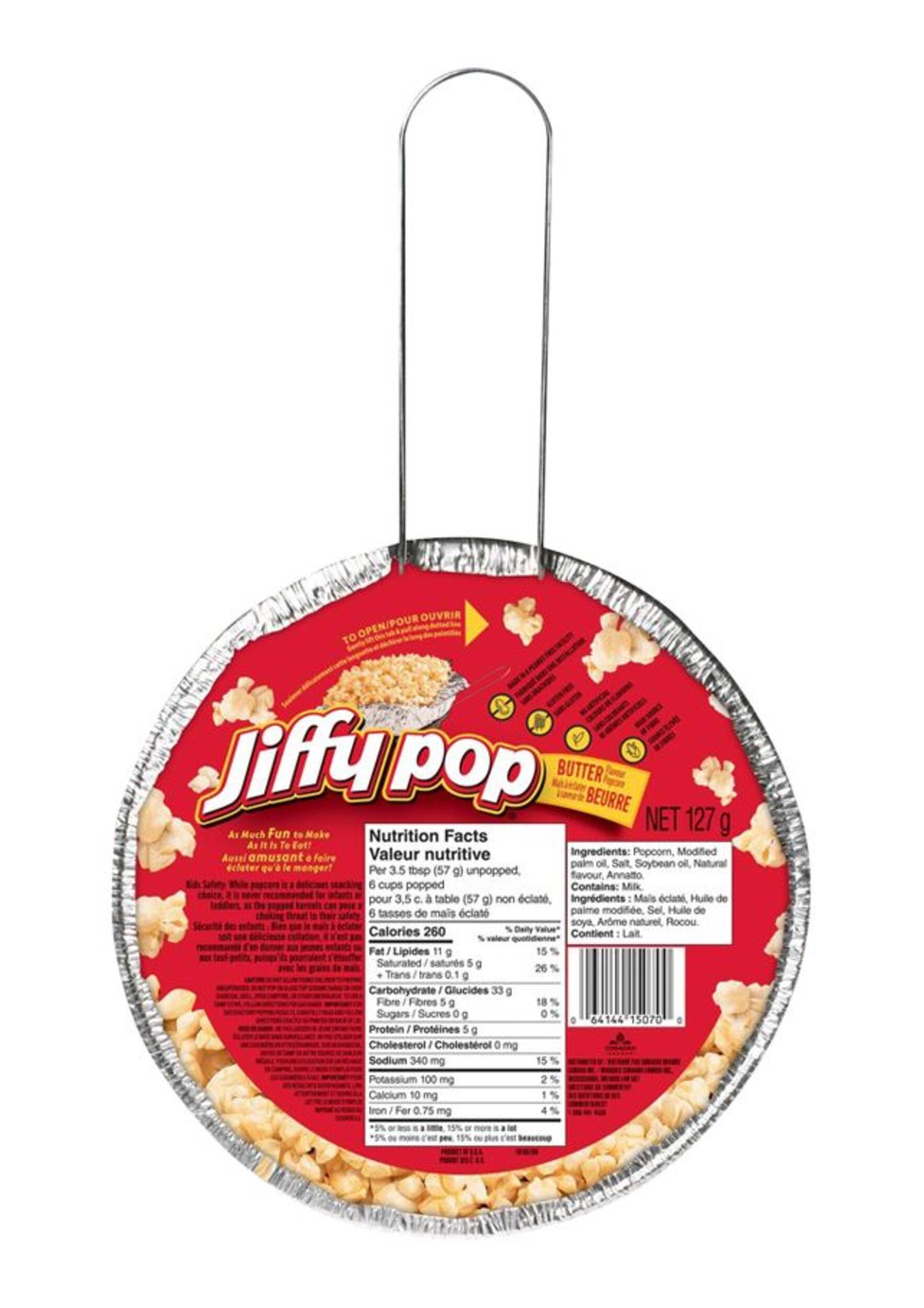 Jiffy Pop Stovetop Butter Popcorn, 127g Canadian Tire