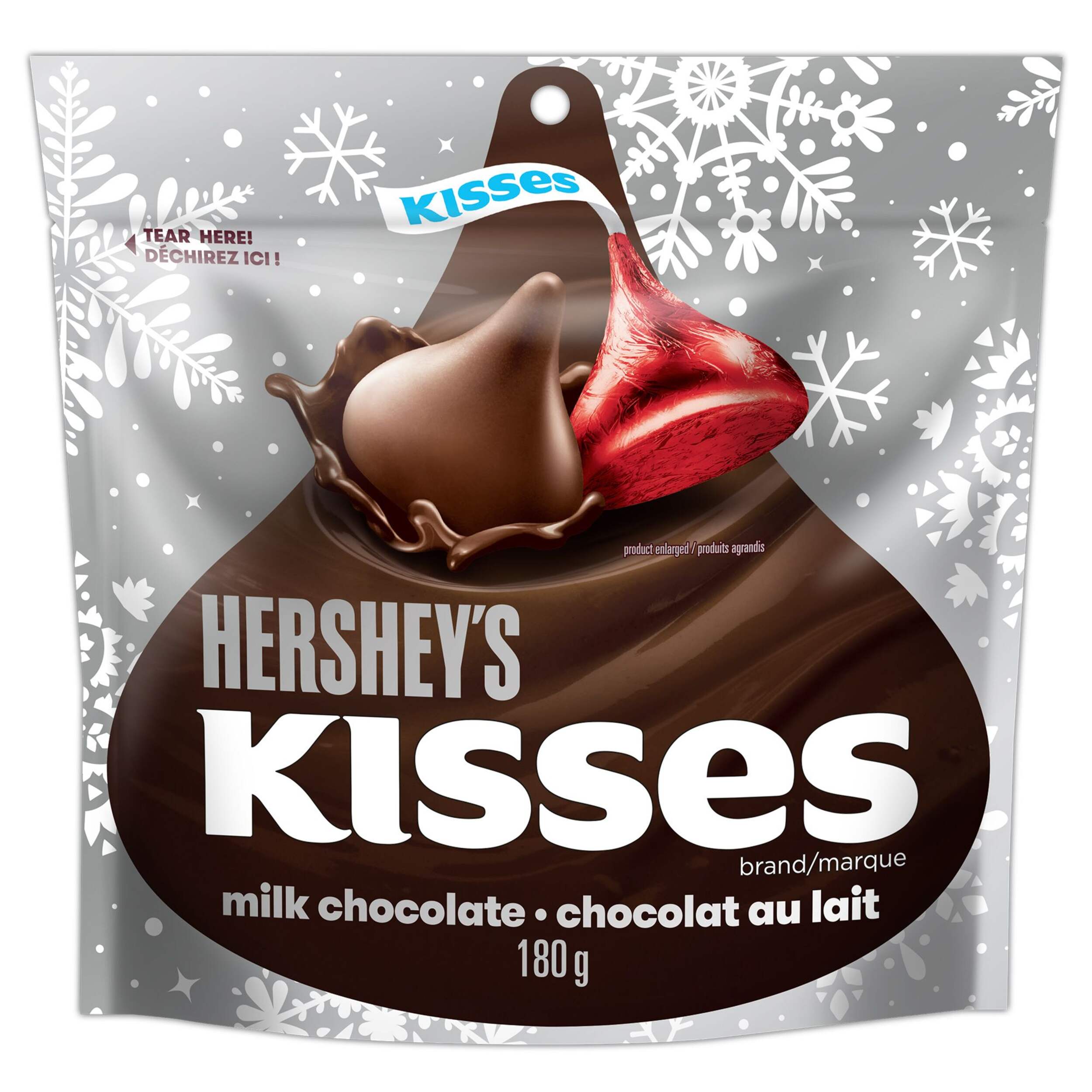 Hershey's Holiday Milk Chocolate Kisses, 180-g Front_Flat