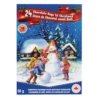 Jean-Talon - Calendrier de l'avent de Noël, assortiment de chocolat, 50 g Front_Flat