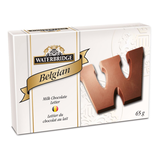 Waterbridge - Lettre en chocolat au lait belge, 65 g Front_Three_Fourths_Angled_Right
