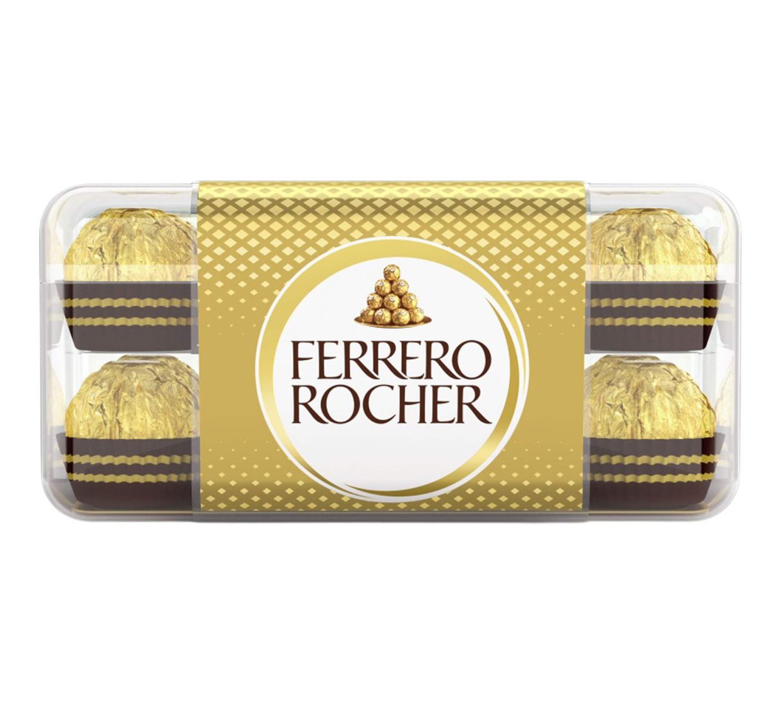 Ferrero Rocher - Boîte de chocolats aux noisettes, paq. 16 Overhead_Flat