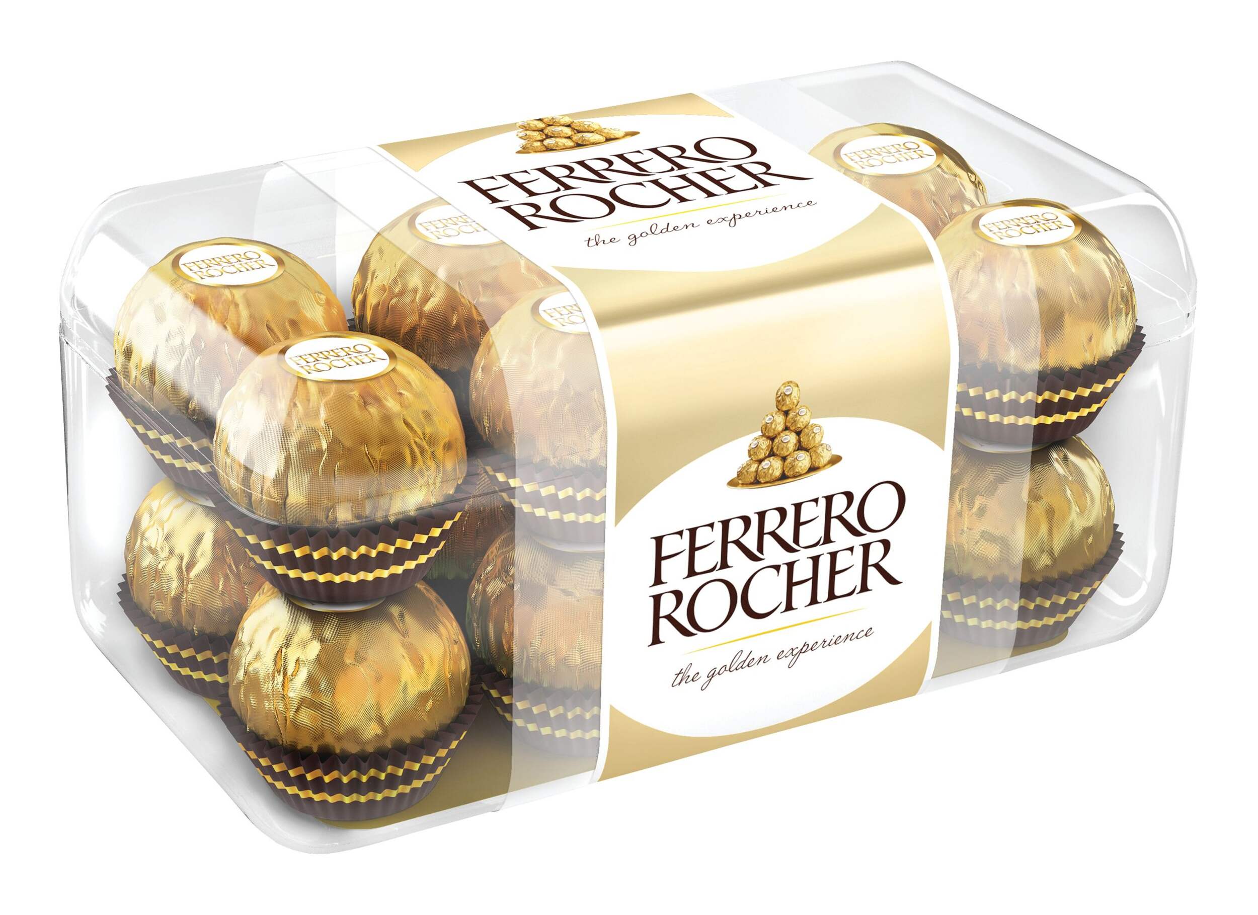 Ferrero Rocher Hazelnut Chocolate Box, 16-pk Front_Three_Fourths_Angled_Right
