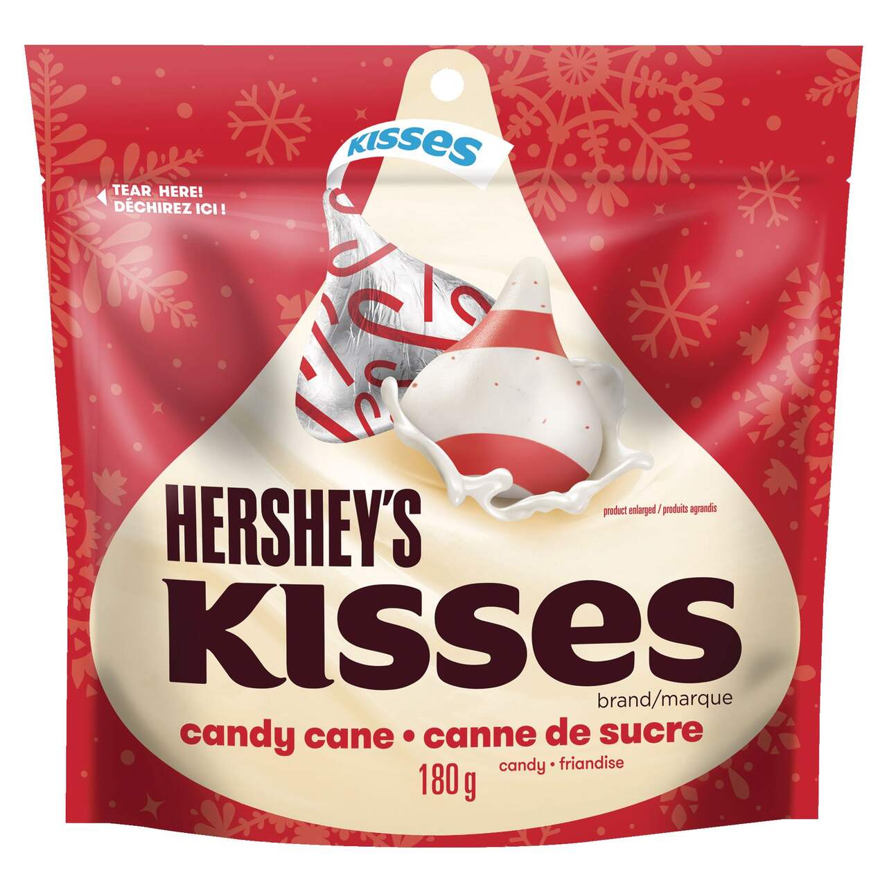 Hershey's Candy Cane Chocolate Kisses, 180-g