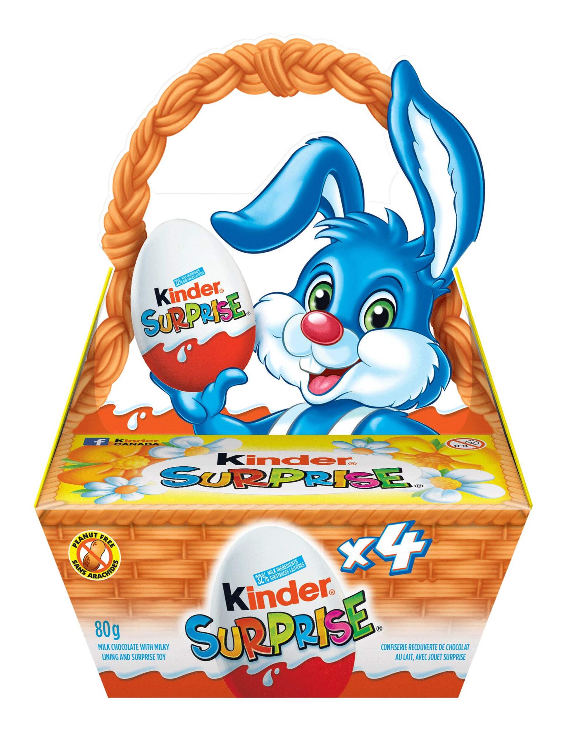 KinderSuprise Chocolate Easter Eggs, 4-pk Front_Elevated